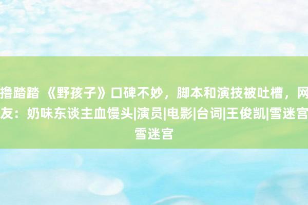 撸踏踏 《野孩子》口碑不妙，脚本和演技被吐槽，网友：奶味东谈主血馒头|演员|电影|台词|王俊凯|雪迷宫