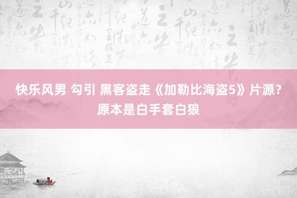 快乐风男 勾引 黑客盗走《加勒比海盗5》片源？原本是白手套白狼