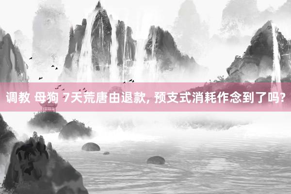 调教 母狗 7天荒唐由退款, 预支式消耗作念到了吗?